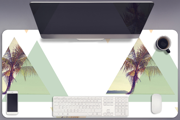 Sous-main bureau Palmiers en triangles