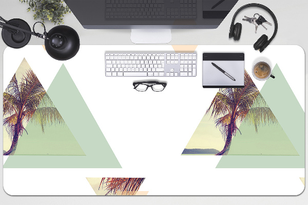 Sous-main bureau Palmiers en triangles