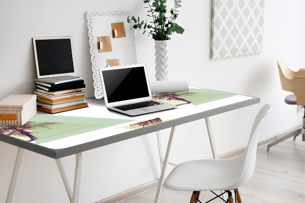 Sous-main bureau Palmiers en triangles