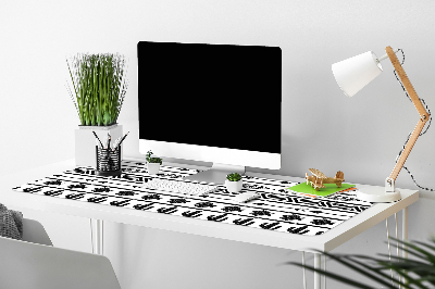 Protège bureau Boho noir et blanc