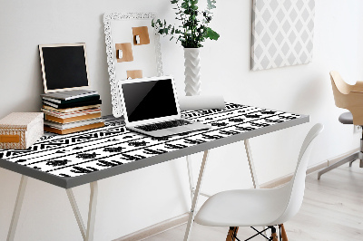 Protège bureau Boho noir et blanc