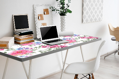 Sous main de bureau Fleurs roses