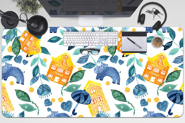 Sous main de bureau Hippopotame