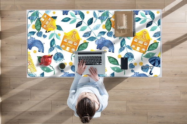 Sous main de bureau Hippopotame
