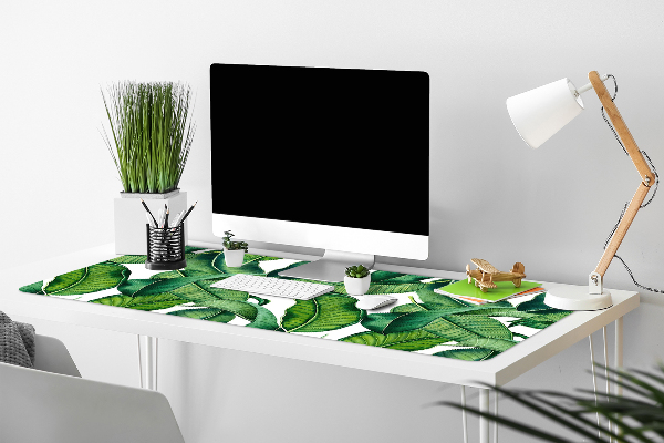 Sous-main bureau Grandes feuilles vertes