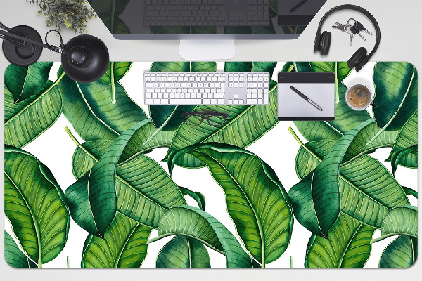 Sous-main bureau Grandes feuilles vertes