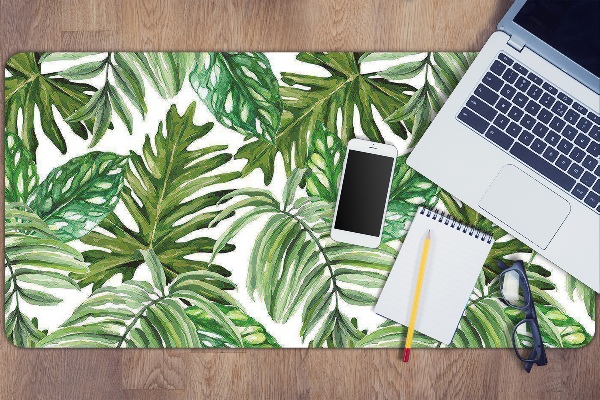 Sous-main bureau Feuilles de la jungle