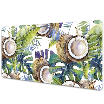 Tapis de bureau Noix de coco et feuilles