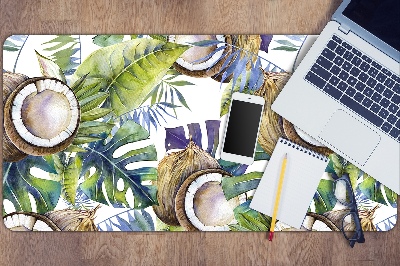 Tapis de bureau Noix de coco et feuilles