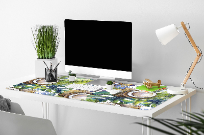 Tapis de bureau Noix de coco et feuilles