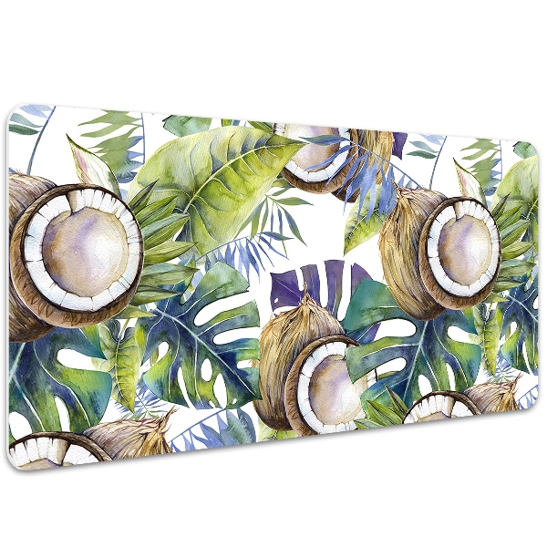 Tapis de bureau Noix de coco et feuilles