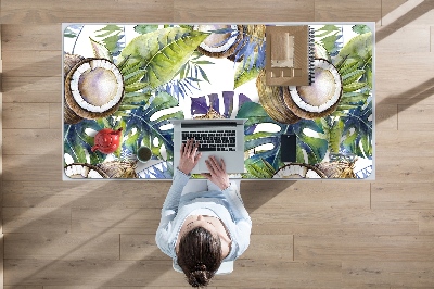 Tapis de bureau Noix de coco et feuilles