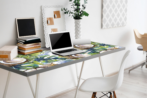 Tapis de bureau Noix de coco et feuilles