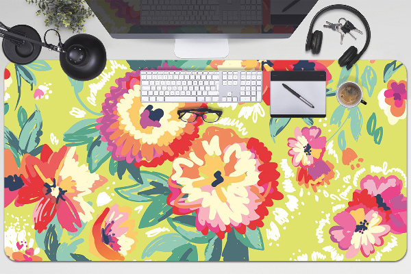 Tapis de bureau Fleurs colorées