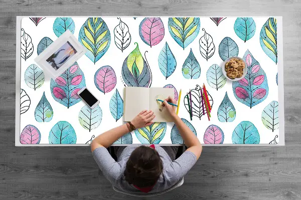 Sous-main bureau Feuilles de dessin animé