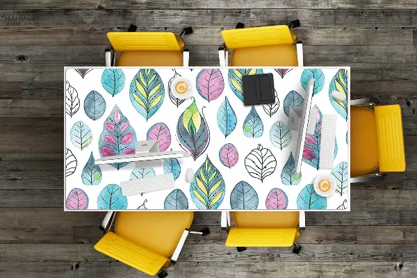 Sous-main bureau Feuilles de dessin animé