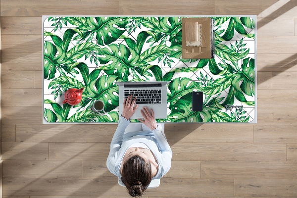 Sous-main bureau Feuilles géométriques