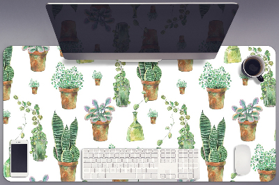 Sous-main bureau Cactus peint