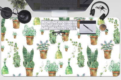 Sous-main bureau Cactus peint