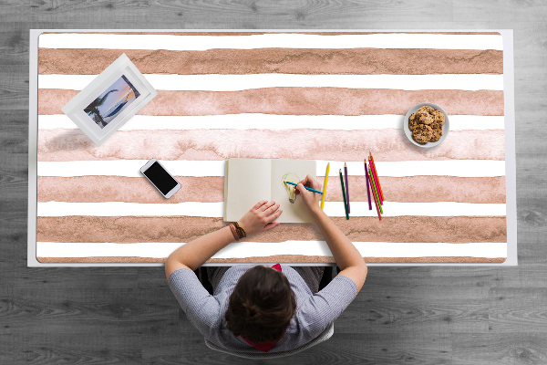 Sous main de bureau Rayures marron