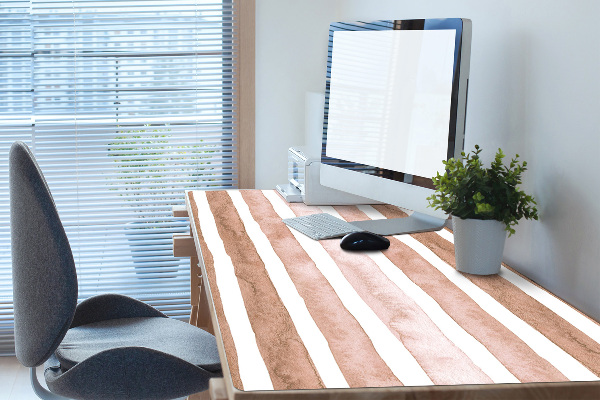 Sous main de bureau Rayures marron