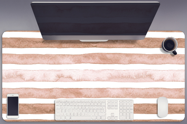 Sous main de bureau Rayures marron