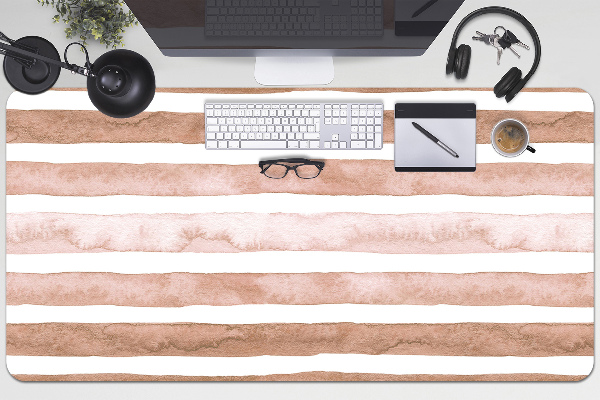 Sous main de bureau Rayures marron
