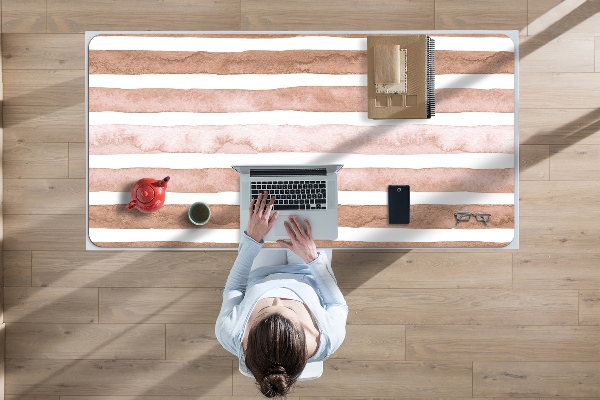 Sous main de bureau Rayures marron
