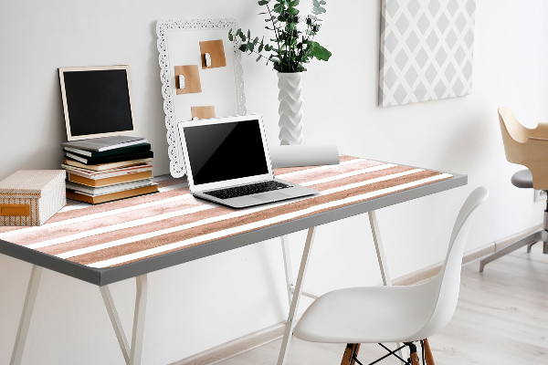 Sous main de bureau Rayures marron
