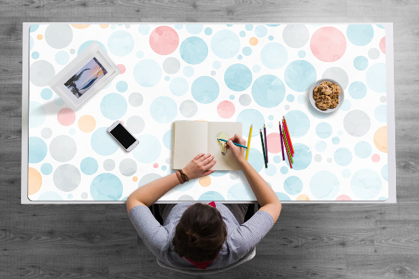 Sous-main bureau Points pastel