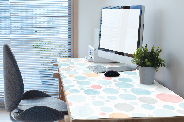 Sous-main bureau Points pastel