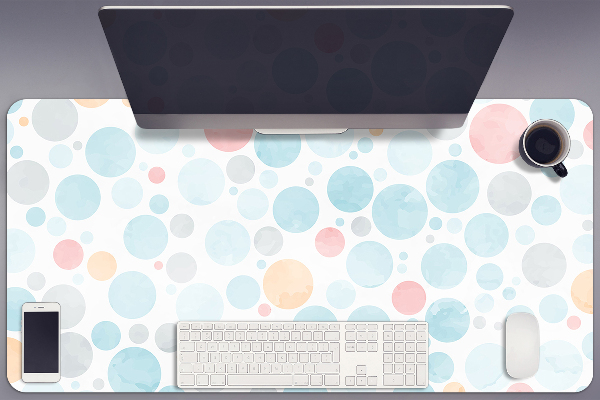 Sous-main bureau Points pastel
