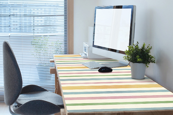Sous-main bureau Lignes colorées