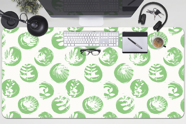 Sous-main bureau Plantes dans des points