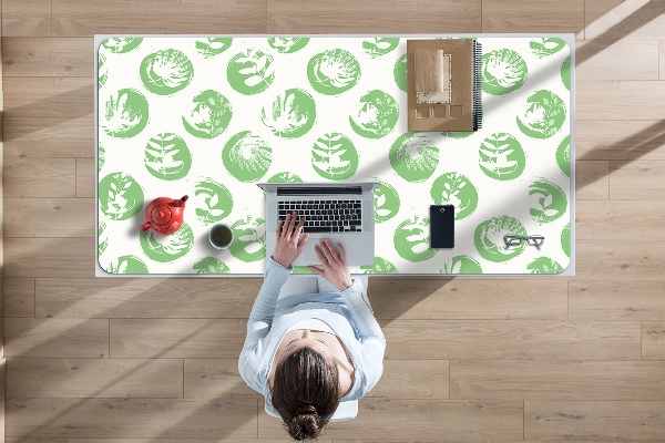 Sous-main bureau Plantes dans des points