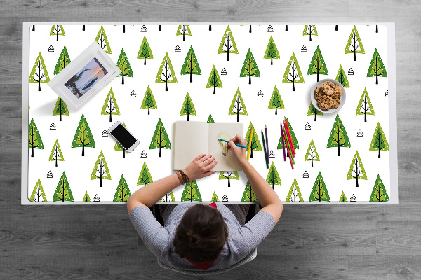 Sous-main bureau Arbres triangulaires