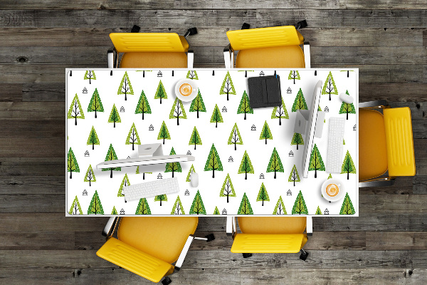Sous-main bureau Arbres triangulaires