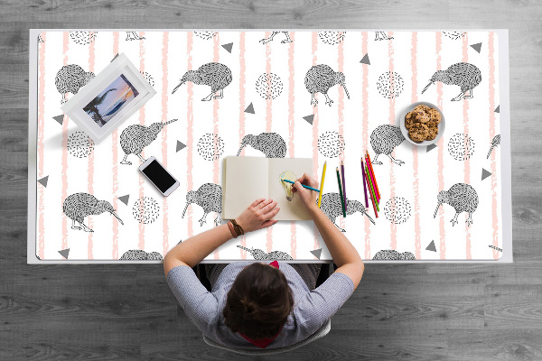 Tapis de bureau Modèle d'oiseaux kiwi