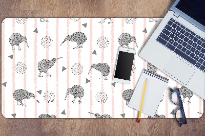 Tapis de bureau Modèle d'oiseaux kiwi