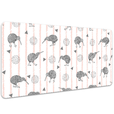 Tapis de bureau Modèle d'oiseaux kiwi