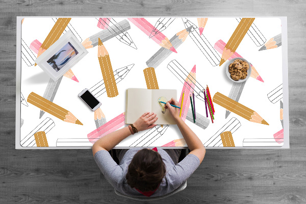 Sous main de bureau Modèle de crayons