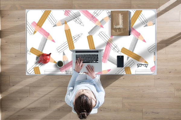 Sous main de bureau Modèle de crayons