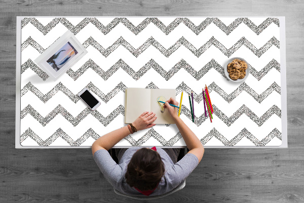 Tapis de bureau Zigzags d'argent