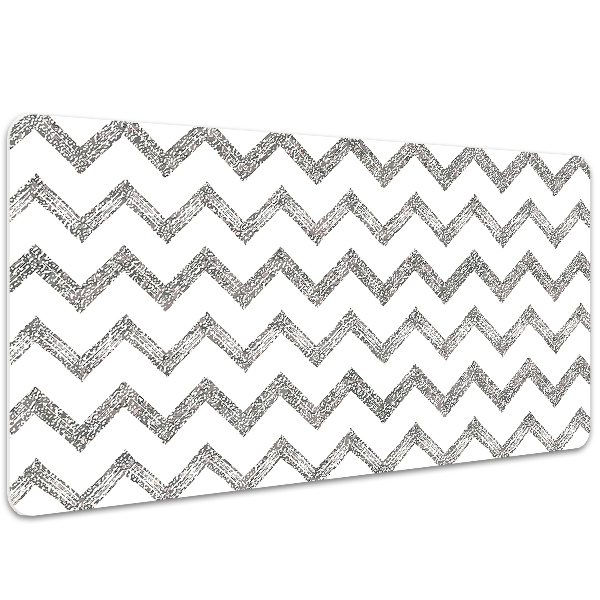 Tapis de bureau Zigzags d'argent
