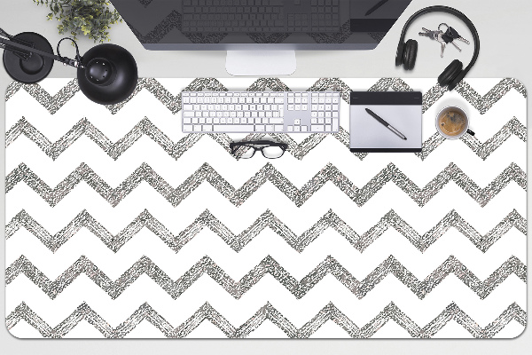 Tapis de bureau Zigzags d'argent