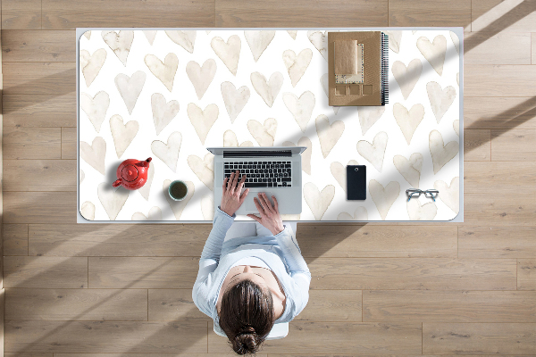 Sous-main bureau Cœurs subtils