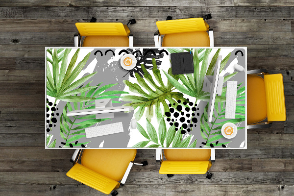 Protège bureau Feuilles tropicales
