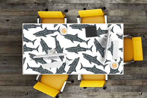 Protège bureau Typographie de requin