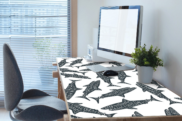 Protège bureau Typographie de requin