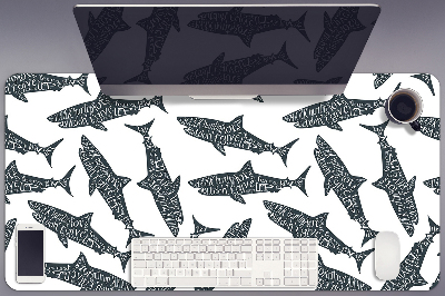 Protège bureau Typographie de requin